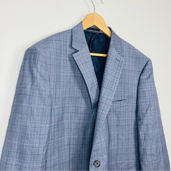 Lauren RL Classic Blue Window Pane Wool Blend Blazer 48R - Picture 2 of 8